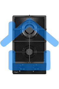 Газовая варочная панель MONSHER MSG 33 Noir, газ, High-Tech, 29 см, автоматический электроподжиг, газ-контроль, форсунки под сжиженый газ, SABAF конфорки, чугунные решетки, черный