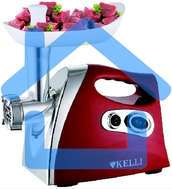 Мясорубка электрическая Kelli KL-5004 красный Мощность: 1600Вт Защита двигателя от перегрева, большой пластиковый поднос, пластиковый толкатель, прочный металлический шнек, 2 отрых ножа из высококачественной нержавеющей стали, резиновые ножки для дополнит