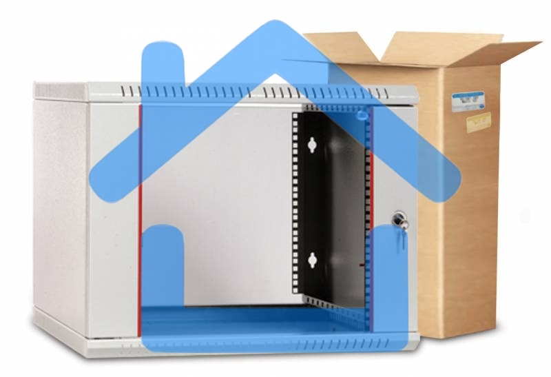 Шкаф телеком. настенный разборный 15U (600х520) дверь стекло (ШРН-Э-15.500) (1 коробка)