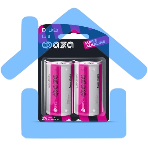 Элемент питания алкалиновый LR20 Super Alkaline BL-2 (уп.2шт) ФАZА 4897062858535, 1.5 В