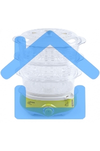 Пароварка Endever Vita-171, белый/зеленый, мощность 1000 Вт, объем 11 л