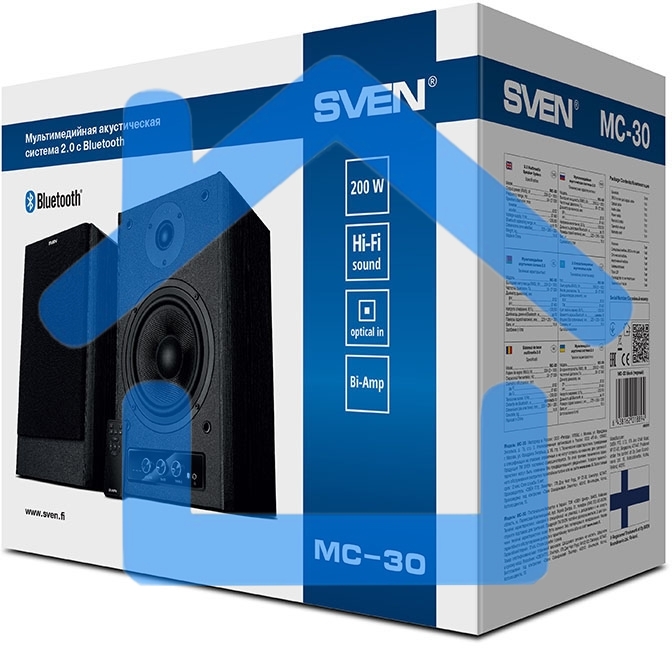 Акустическая система SVEN АС MC-30, черный (200 Вт, Bluetooth, пульт, Optical)