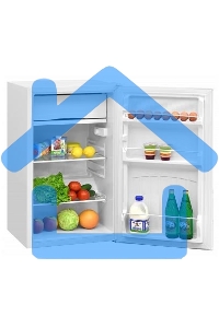 Холодильник Nordfrost NR 403 AW белый однокамерный 100/11 л морозилка сверху, ручная разморозка