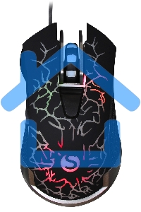 Мышь проводная SunWind SW-M705G черный, 3600 dpi, USB, кнопки - 6