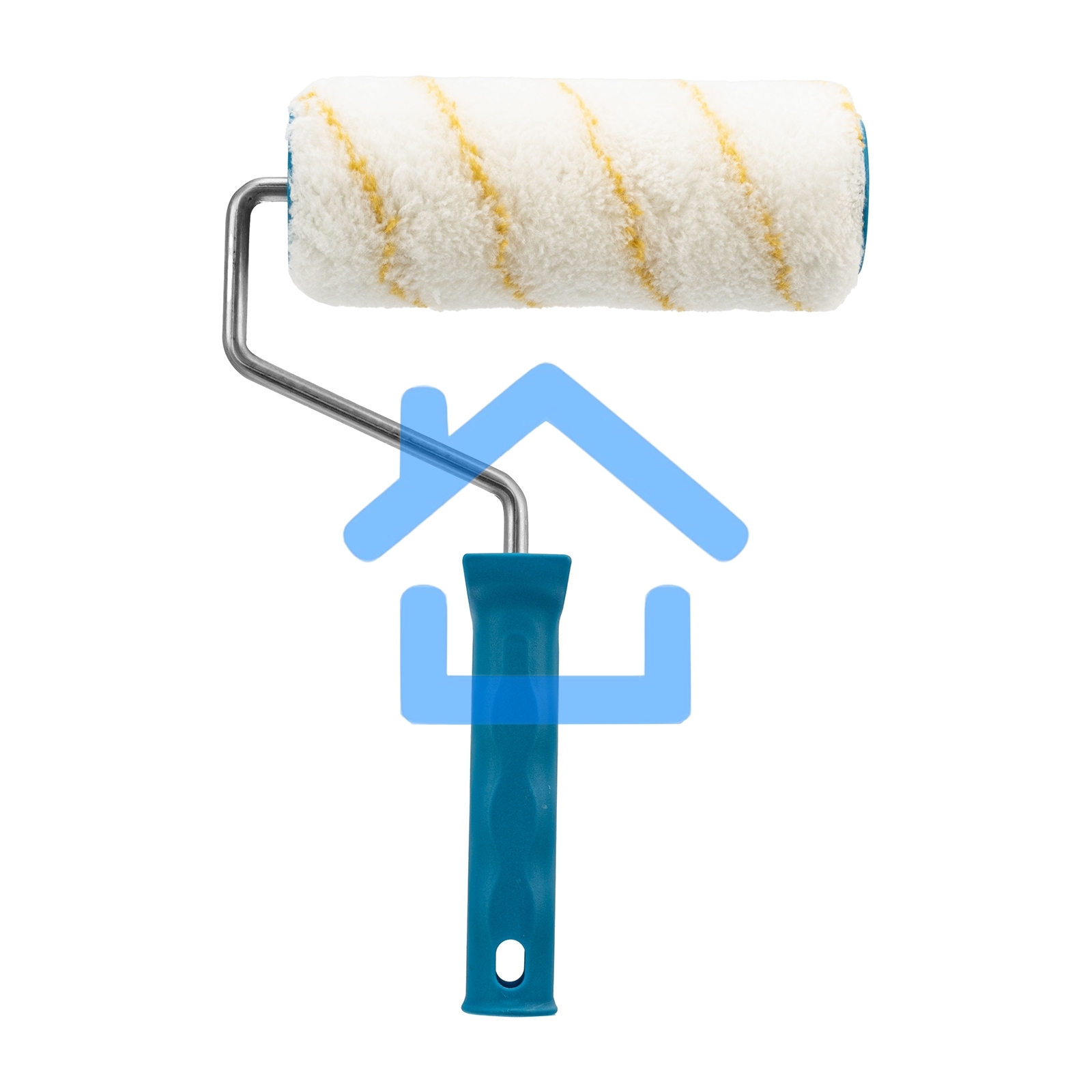 Валик в сборе Matrix ПОЛИАКРИЛ желтая полоса, 180 мм, ворс 12 мм, D 48 мм, D ручки 8 мм