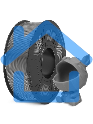 Филамент NVPRINT PLA Meta Grey для 3D печати диаметр 1.75мм длина 330 метров масса 1 кг