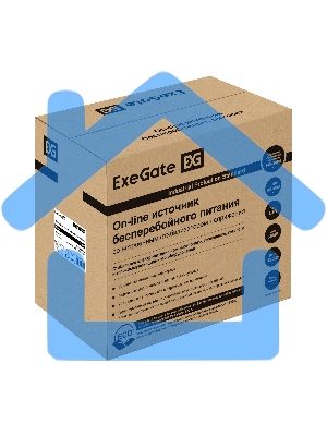 Источник бесперебойного питания On-line ExeGate PowerExpert TL-2000.LCD.AVR.3SH.USB.RS232.SNMP 2000VA/2000W, On-Line, PF=1, LCD, 3*Schuko, RS232, USB, SNMP-slot, встроенные батареи 12V 7.2Ah - 4шт, Tower, металлический корпус, черный