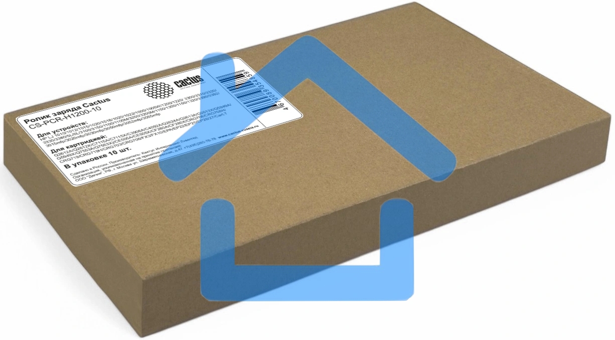 Ролик заряда Cactus CS-PCR-H1200-10 для HP LJ 1010/1012/1015/1020/1018/1020/1022/1000/1005W/1200/1220/ 3300/3310/3320/3330/3380/5L/6L/3100/3150/1100/1100M/3200/3200M/1150/1300/1160/1320/3390/3392/3015mfp/3020mfp/3030mfp/3050mfp/3052mfp/3055mfp