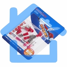 Клемма плоская Rexant, изолированная гнездо - 7.4 мм, 0.5-1.5 мм², (РПи-м 1.5-(6.3) / РПИм 1,25-250 / FDD1.25-250), в упак. 10 шт.