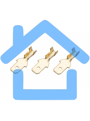 Клемма плоская штекер 4.8 мм 0,5-1.5 мм² (РП-п 1.5-(4.8)) Rexant