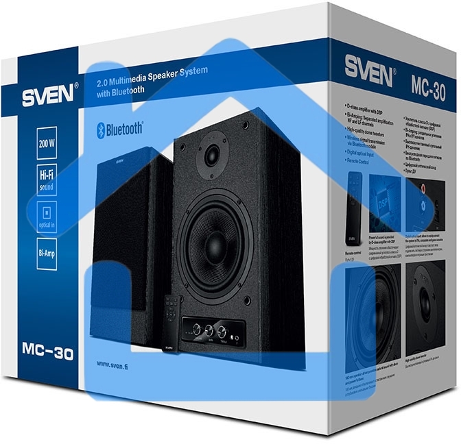 Акустическая система SVEN АС MC-30, черный (200 Вт, Bluetooth, пульт, Optical)