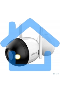 Уличная цилиндрическая IP-видеокамера DAHUA DH-IPC-F2CP-PV-0280B Smart Dual Light 2Мп, 1/3” CMOS, объектив 2.8мм, видеоаналитика, ИК 30м, LED 30м, микрофон, динамик, Wi-Fi 2.4ГГц, IP67, металл пластик