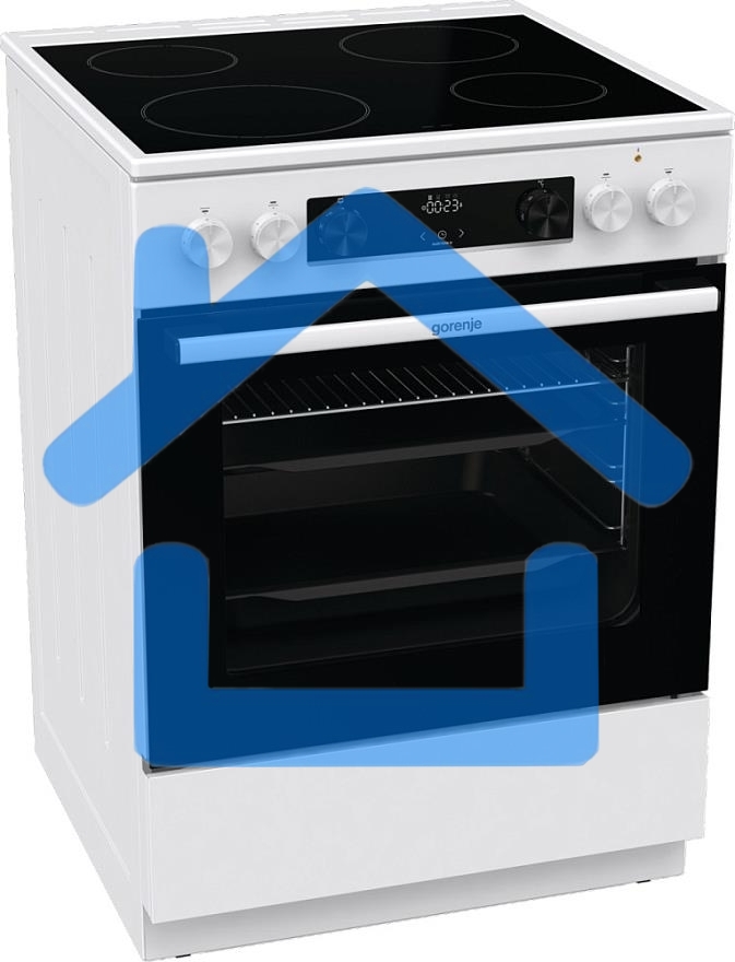 Плита электрическая Gorenje GEC6C40WD белый, конфорок 4 электрических, духовка 71 л, 60 см x 85 см x 60 см