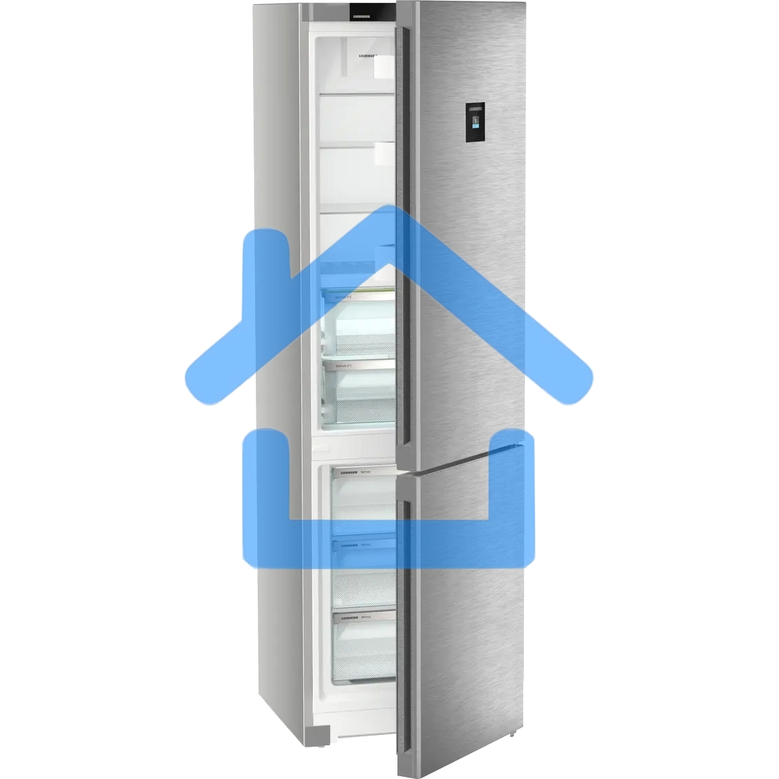 Холодильник Liebherr CBNsdc 573i-22 серебристый двухкамерный 266/94л морозилка снизу, No Frost