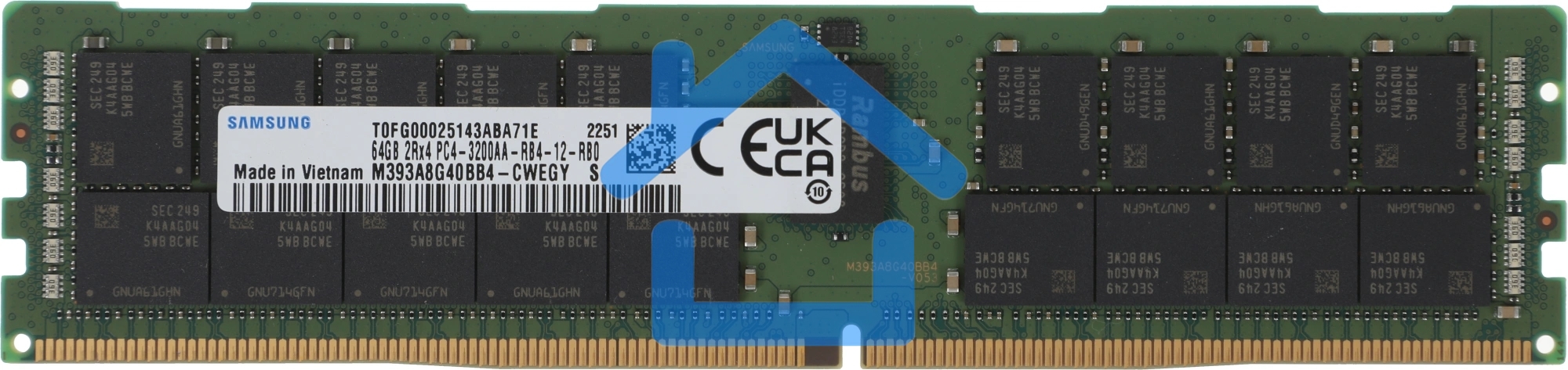 Оперативная память Samsung, DDR4, 64Gb (1x64Gb), 3200MHz, CL22, ECC, RDIMM