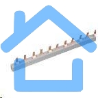 Шина соединительная типа PIN для 3-ф нагр. 100А 36х27мм EKF pin-03-100m