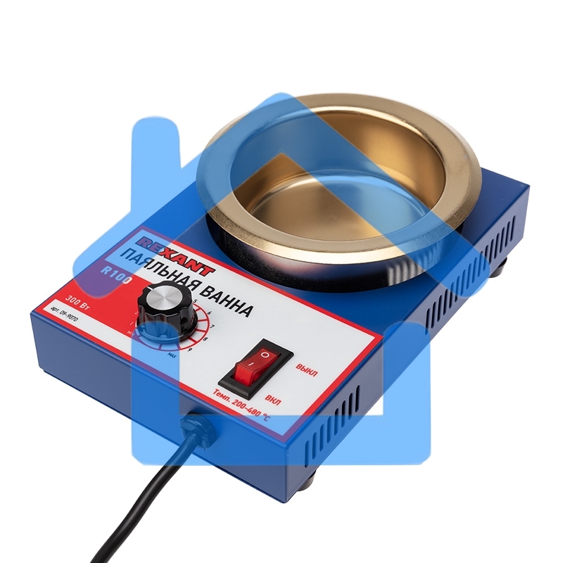 Паяльная ванна Rexant, модель R100, 300 Вт, ø 100 мм, 200-480 °C
