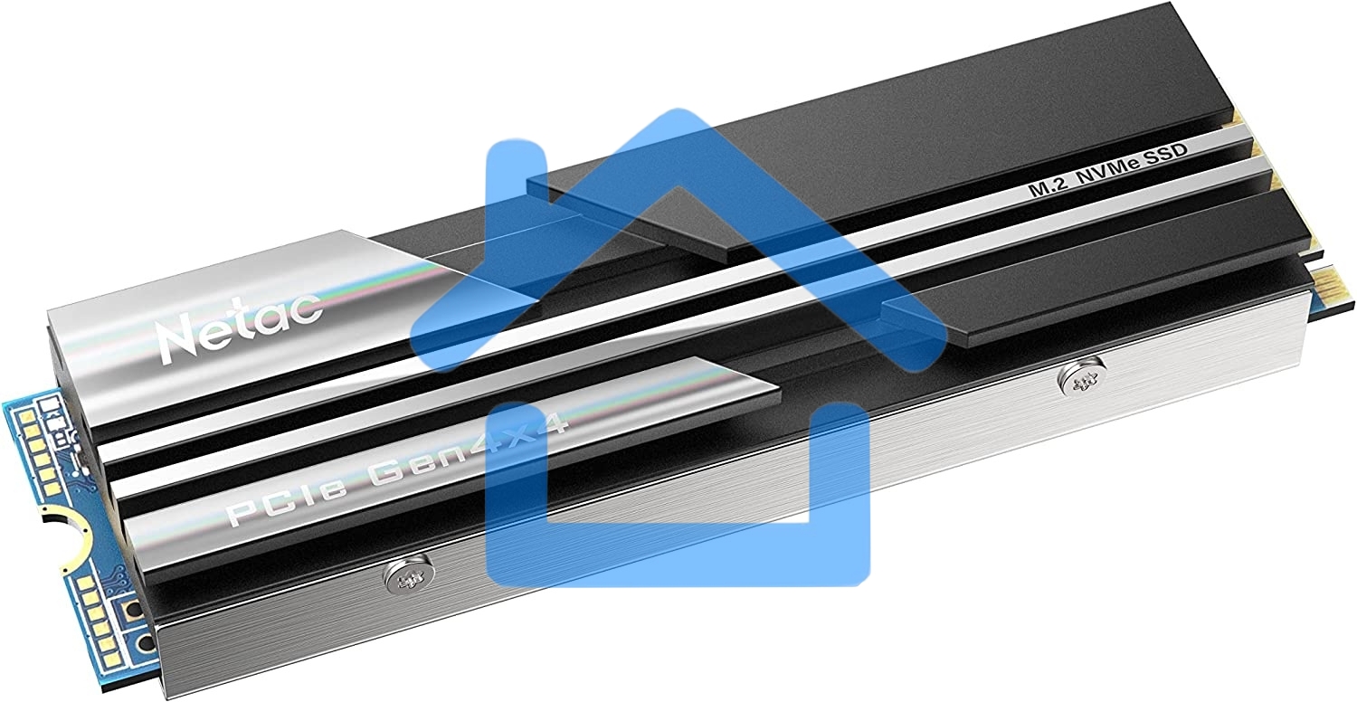 Накопитель SSD Netac NV5000, 500Gb, M.2 2280, PCIe 4.0 x4, NVMe, R/W 5000/2500, с радиатором