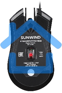 Мышь проводная SunWind SW-M705G черный, 3600 dpi, USB, кнопки - 6