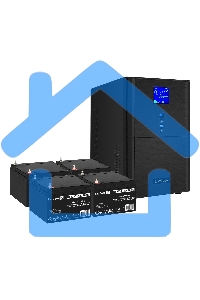 Комплект Источник бесперебойного питания EX295990RUS + батарея 26Aч EX282970RUS 4шт (инвертор, синус, для котла) ExeGate SineTower SZ-3000.LCD.AVR.3SH.1C13.RJ.USB <3000VA/2400W, чистый синусоида, LCD дисплей, AVR, 3*Schuko+1*C13, RJ45/11, USB, линейно-инт