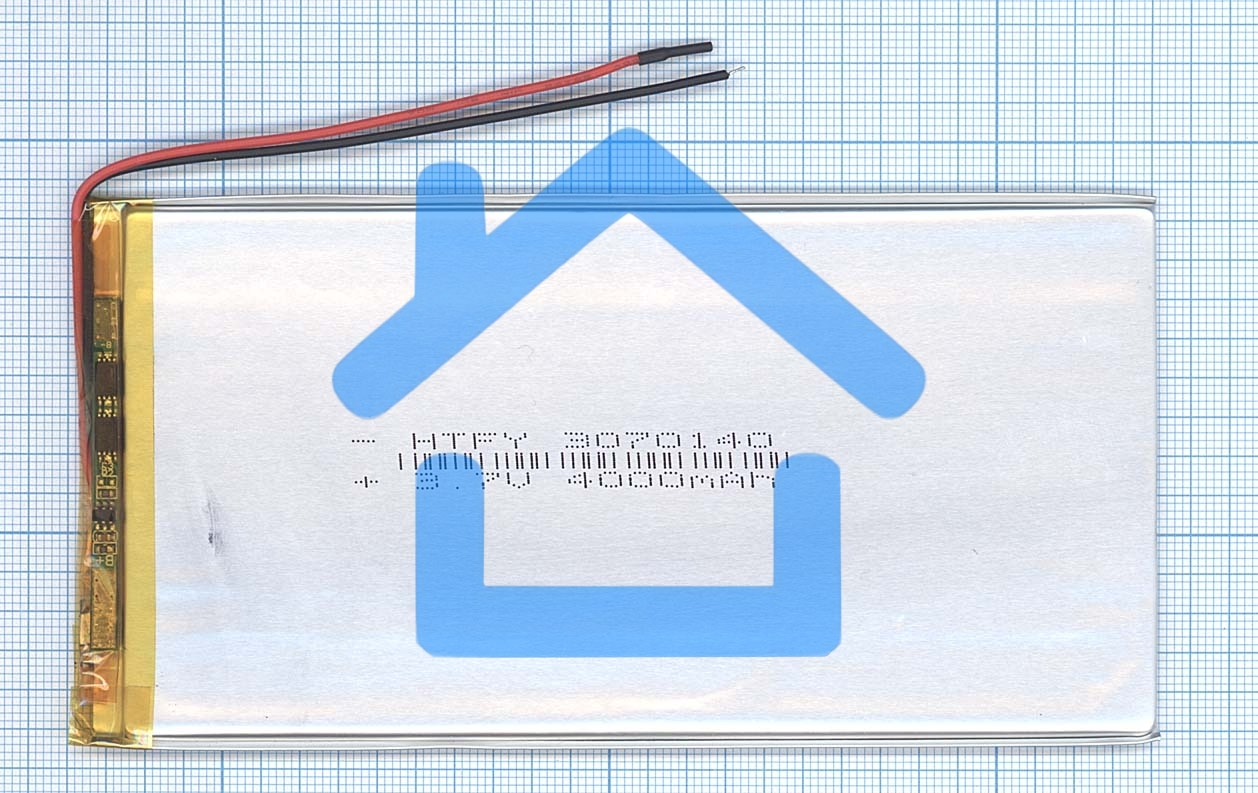 Аккумулятор Li-Pol (батарея) 3*70*140мм 2pin 3.7V/4000mAh