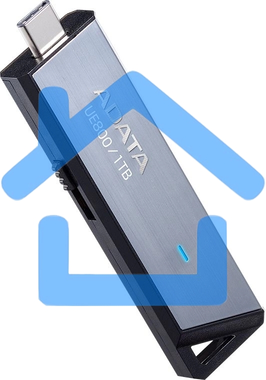 Флешка USB ADATA Elite UE800 (AELI-UE800-1T-CSG), 1Tb, Type-C USB 3.2, R/W 1000/1000, серебристый