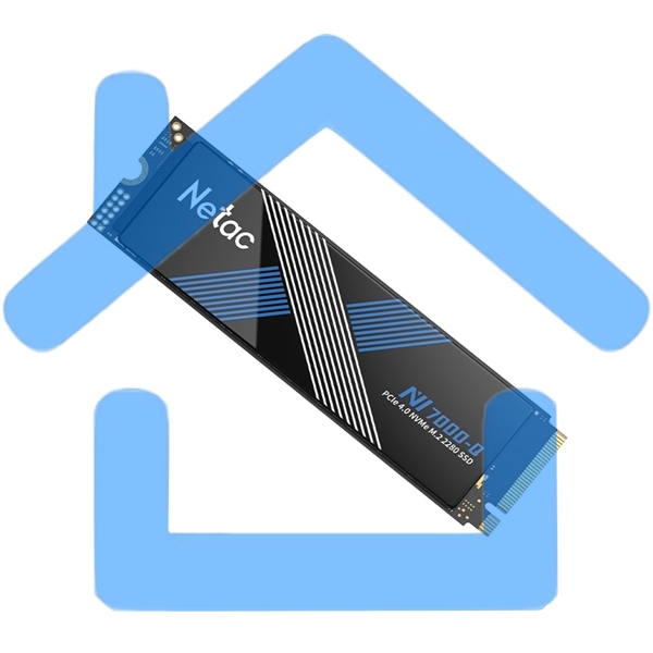 Накопитель SSD Netac NV7000-Q, 1Tb, M.2 2280, PCIe 4.0 x4, NVMe, R/W 7100/6200, с радиатором