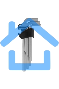 Набор ключей имбусовых Сибртех HEX, 2-12 мм, CrV, 9 шт., удлиненные