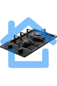 Газовая варочная панель MONSHER MSG 33 Noir, газ, High-Tech, 29 см, автоматический электроподжиг, газ-контроль, форсунки под сжиженый газ, SABAF конфорки, чугунные решетки, черный