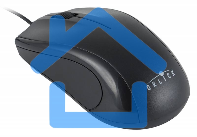 Мышь проводная Oklick 185M черный, 1200 dpi, USB, кнопки - 3