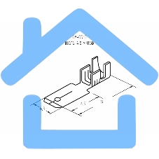 Клемма плоская штекер 4.8 мм 0,5-1.5 мм² (РП-п 1.5-(4.8)) Rexant
