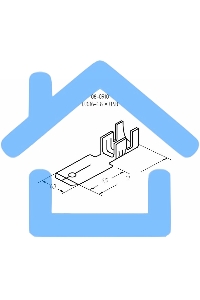 Клемма плоская штекер 4.8 мм 0,5-1.5 мм² (РП-п 1.5-(4.8)) Rexant