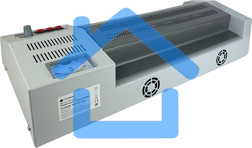 Ламинатор ГЕЛЕОС ЛМ A3 Про, А3, 2х250 (пленка 60-250мкм), 620 мм/мин, 4 вала, реверс, металл. корпус, мах толщина 2мм