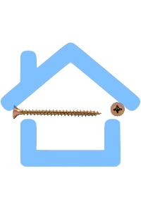 Саморез универсальный KRANZ 5х60, желтый цинк, короб (100 шт./уп.)