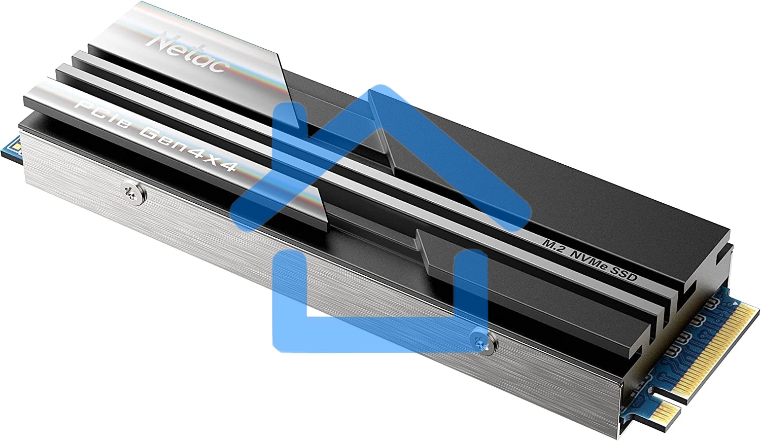 Накопитель SSD Netac NV5000, 500Gb, M.2 2280, PCIe 4.0 x4, NVMe, R/W 5000/2500, с радиатором