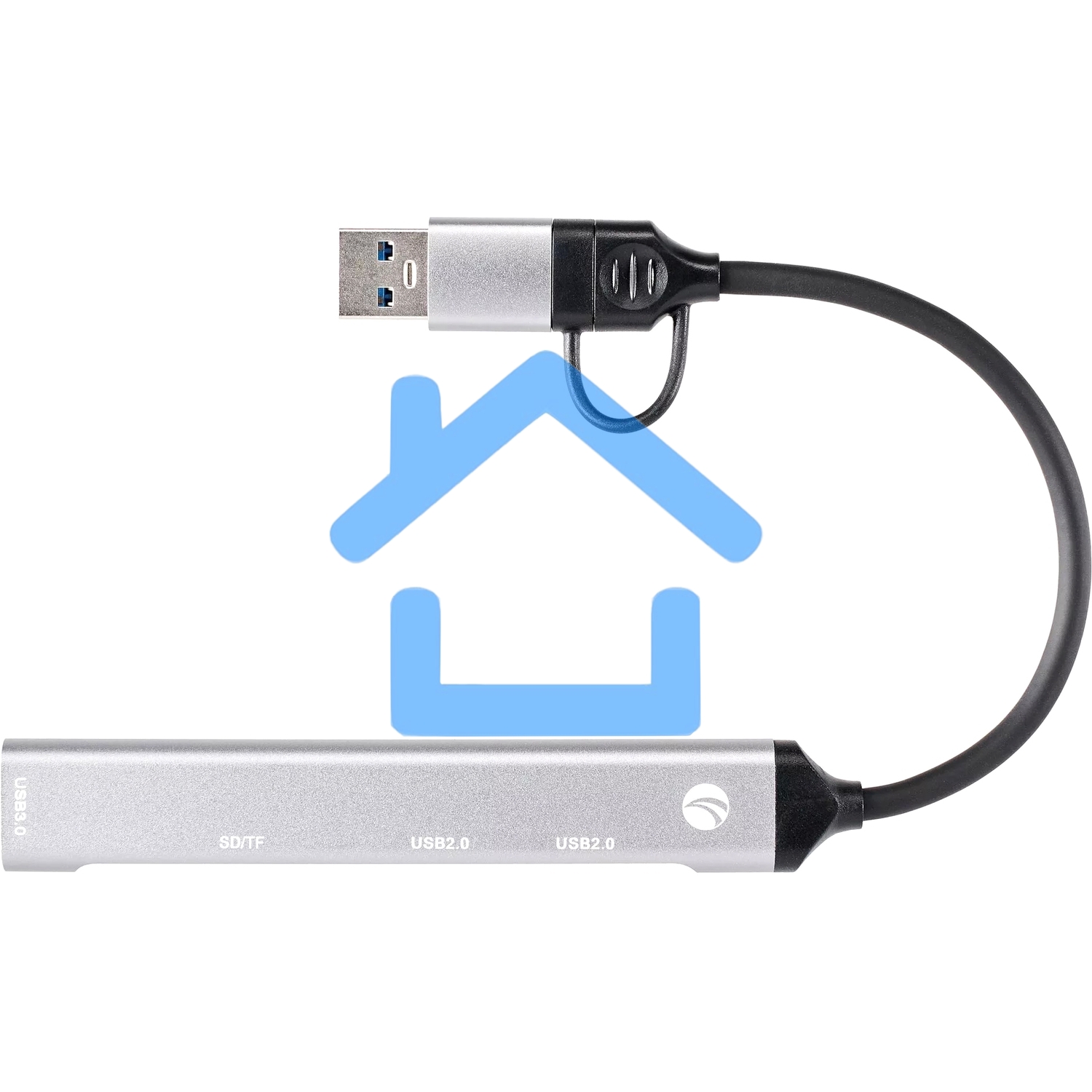 USB концентратор TypeC+adapter-->USB3.0+2USB2,0+SD+TF, VCOM