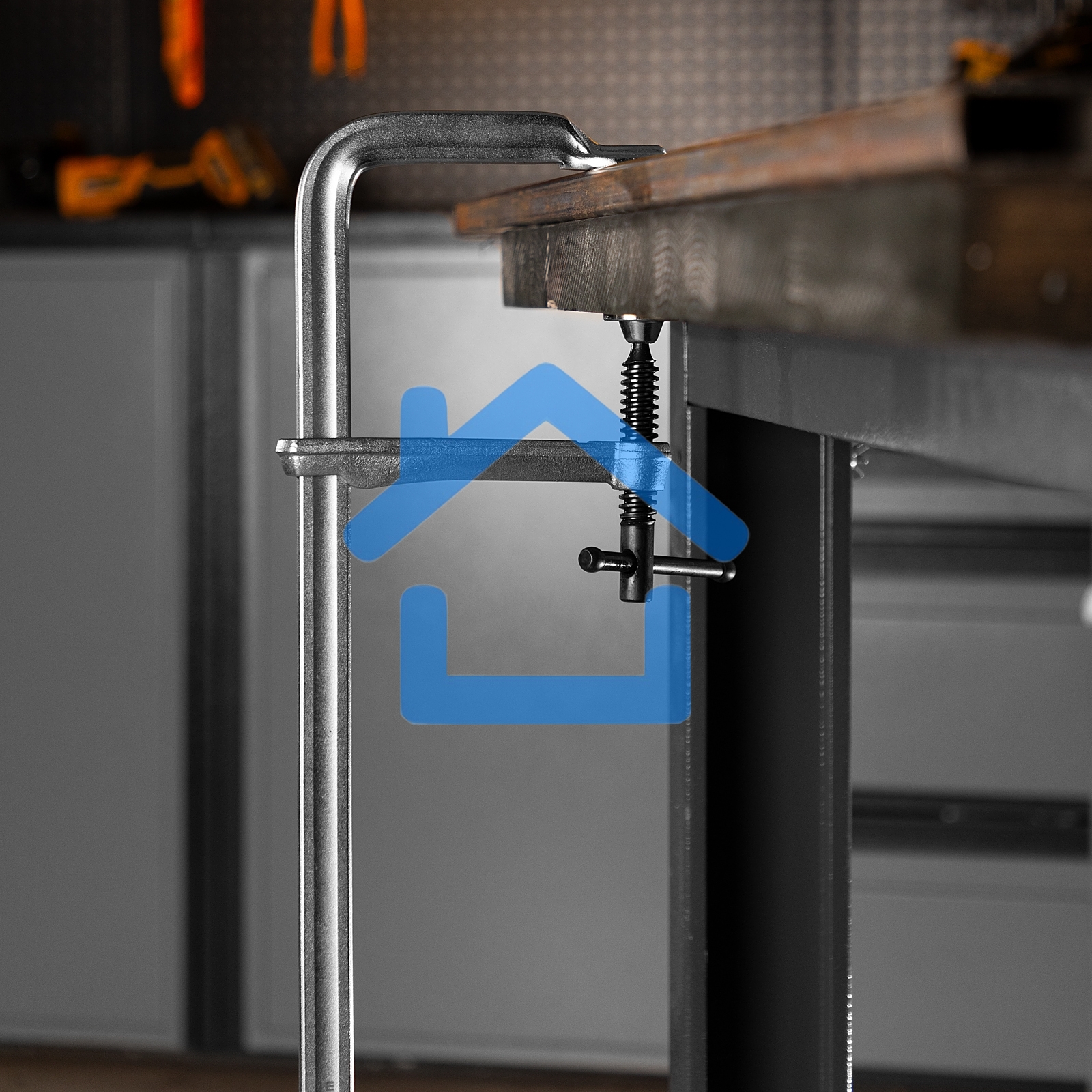 Струбцина Denzel F-образная, 100x400 мм, кованая