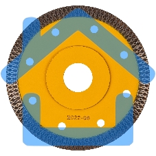 Диск алмазный отрезной Denzel 115 х 22,2мм, сплошной, супертонкий, горячий пресс, сухой/мокрый рез