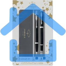 Набор ручек Parker IM Core FK221 (CW2093215) черный CT сталь нержавеющая, подарочная коробка ручка перьевая, ручка шариковая