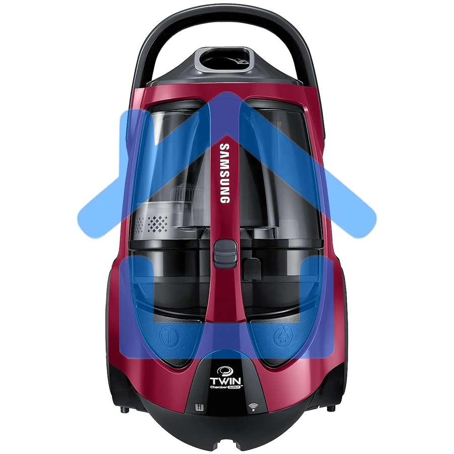 Пылесос Samsung VCC8837V3P фиолетовый, 430/2200 Вт, уборка сухая, пылесборник контейнер, 2 л