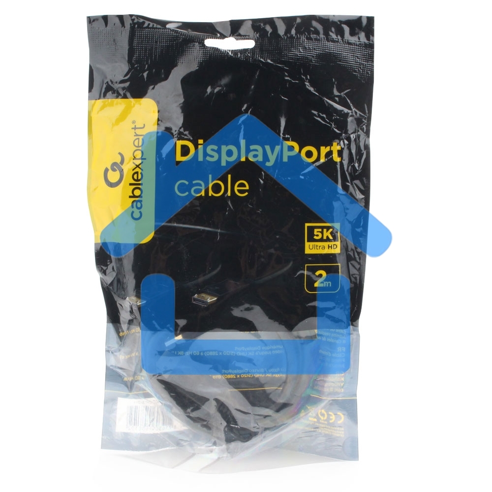Кабель DisplayPort Cablexpert CC-DP3-2M, v1.3, 2м, 20M/20M, черный, экран, пакет