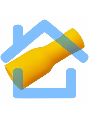 Клемма плоская полностью изолированная гнездо 6.6 мм 4-6 мм² (РППи-м 6.0-(6.3)) Rexant