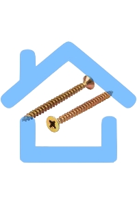 Саморез универсальный KRANZ 5х60, желтый цинк, короб (100 шт./уп.)