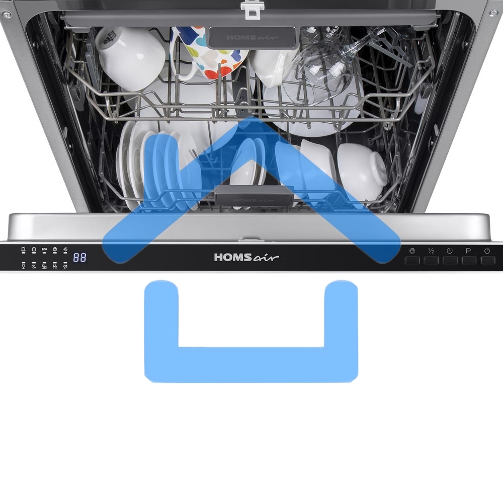 Встраиваемая посудомоечная машина HOMSair DW67M, черный, 59.8 см, 14 компл., 47 дБ, класс A++