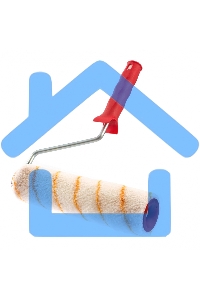 Валик в сборе Matrix ПОЛИАКРИЛ желтая полоса, 250 мм, ворс 12 мм, D 48 мм, D ручки 8 мм