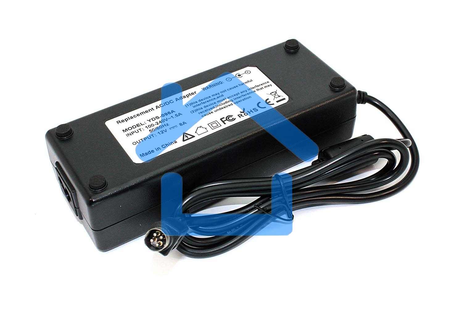 Блок питания для монитора и телевизора LCD 12V 8A (4Pin) OEM