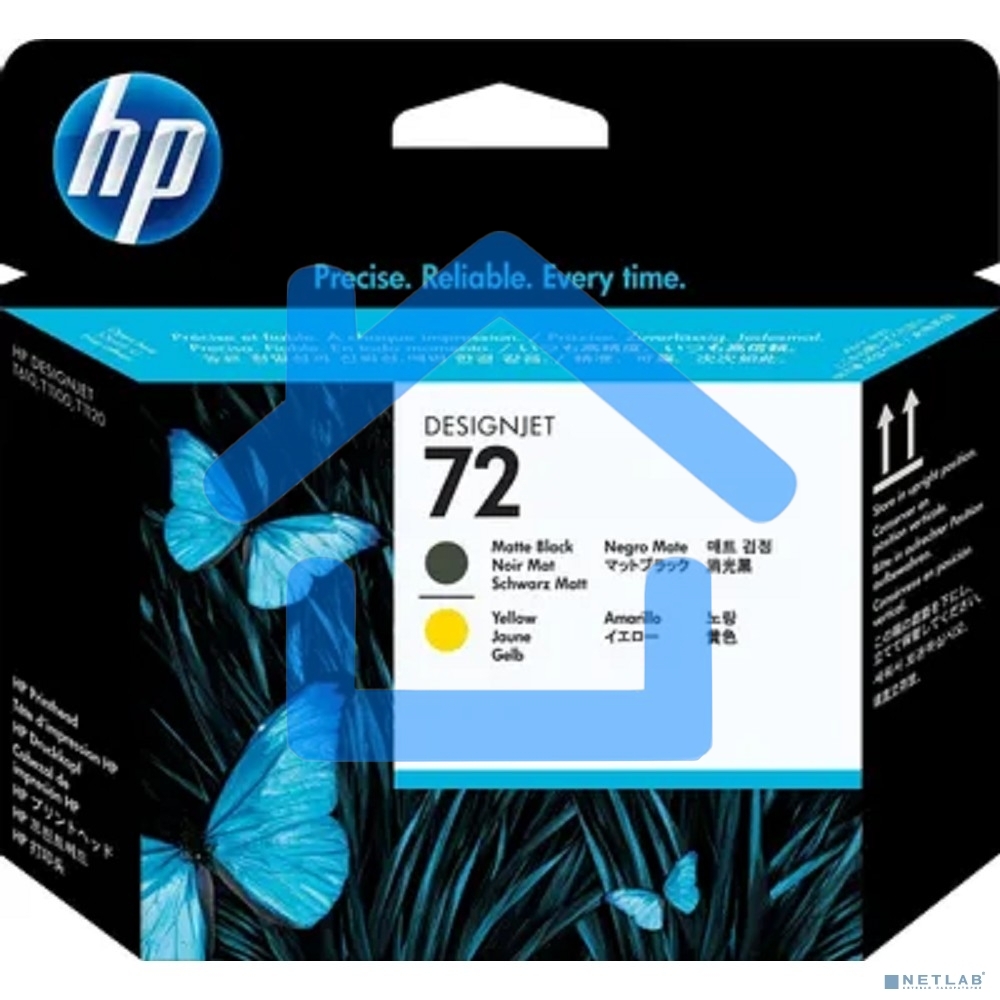 Картридж струйный HP №72 C9384A черный матовый/желтый печатающая головка для HP DJ T1100/T610
