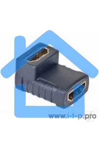 Переходник Gembird Переходник HDMI-HDMI 19F/19F, угловой, золотые разъемы, пакет A-HDMI-FFL