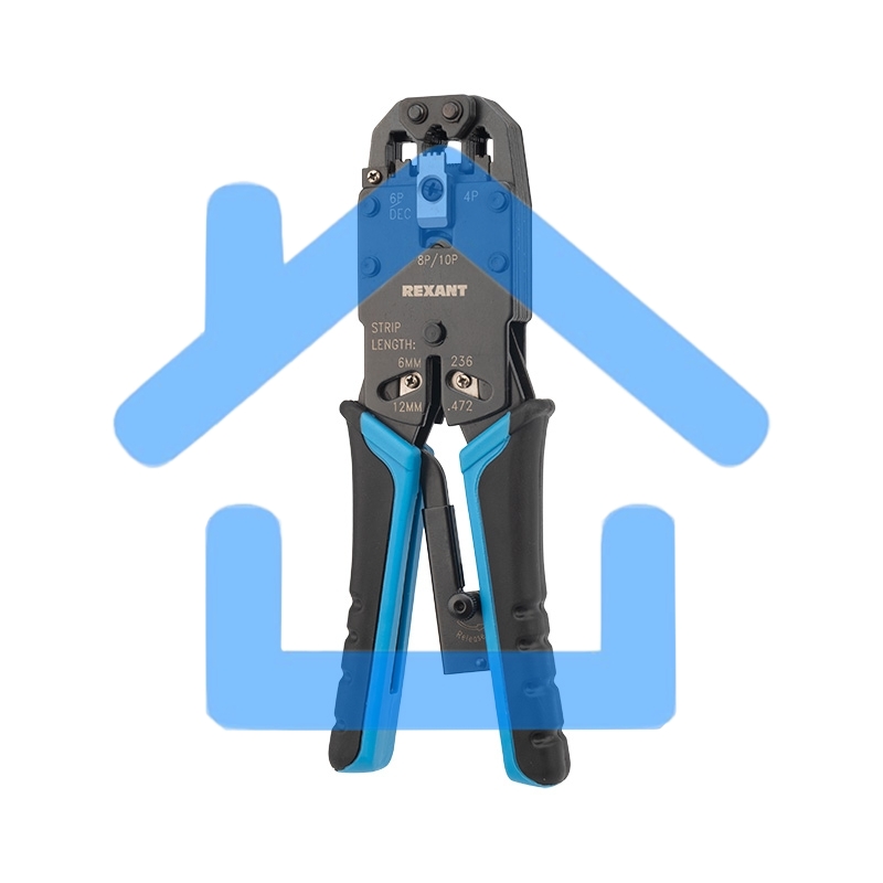 Кримпер Rexant HT-200R ТАЙВАНЬ для обжима 10P10C, 8P8C, 6P6C, 4P4C