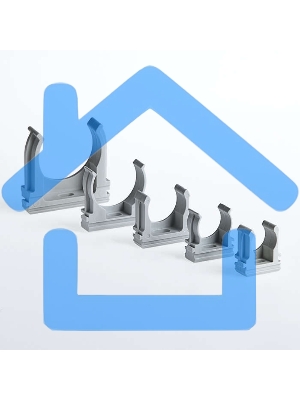 Крепеж-клипса для трубы 20мм (пластм.) К01120 Рувинил